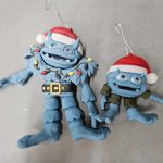 Christmas Yeti Pair (Adult/Baby) Keychain or Ornament