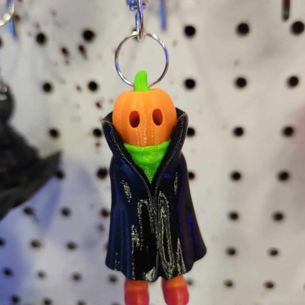 Pumpkin Jack Keychain with Hidden Feet